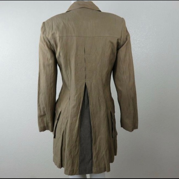 CAbi | Tan Brown Travelers Coat Mid Length Treasure Hunters Jacket Large Pockets - Picture 11 of 14